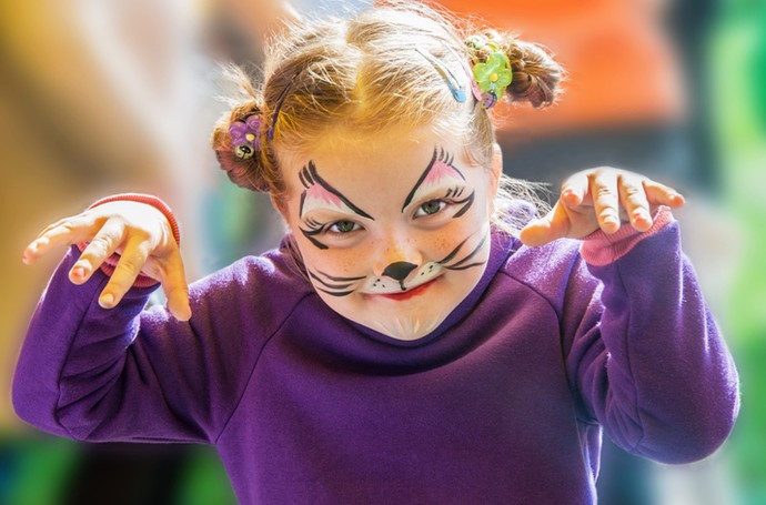 Детский аквагрим "Котенок" на Хэллоуин: мастер-класс - «Советы Хозяйке»