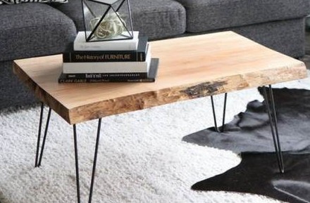Столик из обрезка доски - «Мебель»